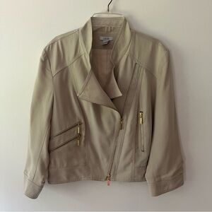 Cache Lightweight Jacket Large Beige Neutral Glam